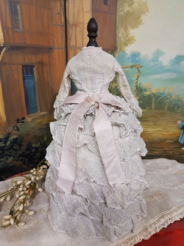 ~~~ Lovely Antique French Poupee Gown from 19th. Century ~~~~