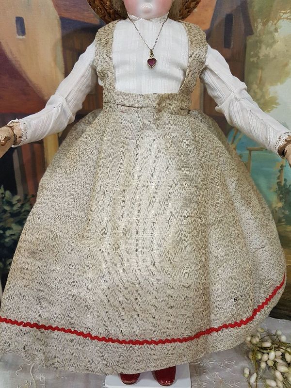Lovely French Fashion Enfantine silk Gown &amp; Blouse / 1860th.