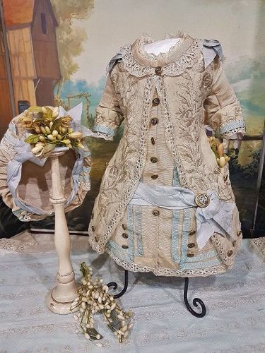 Marvelous French Bebe Costume with matching Bonnet