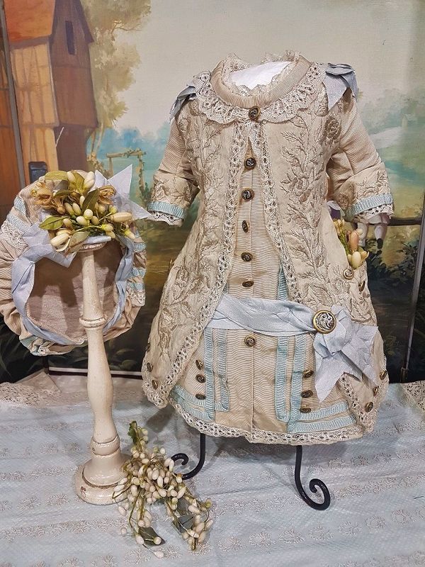 Marvelous French Bebe Costume with matching Bonnet