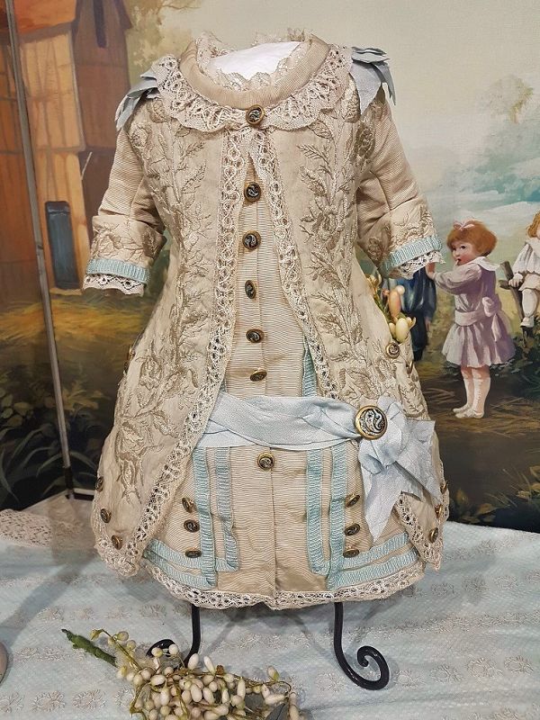 Marvelous French Bebe Costume with matching Bonnet