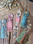 Rare Dressing Paper Doll "The Empress " with Pretty Clothing /1870/80