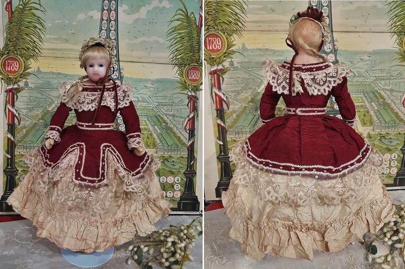 ~~~ Lovely Poured Little Wax Young Lady Doll in lovely Clothing ~~~