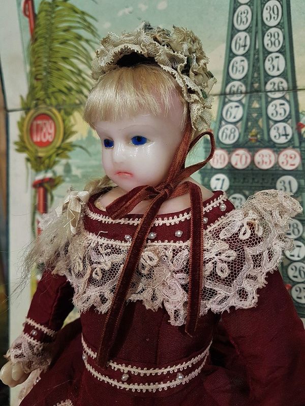 ~~~ Lovely Poured Little Wax Young Lady Doll in lovely Clothing ~~~