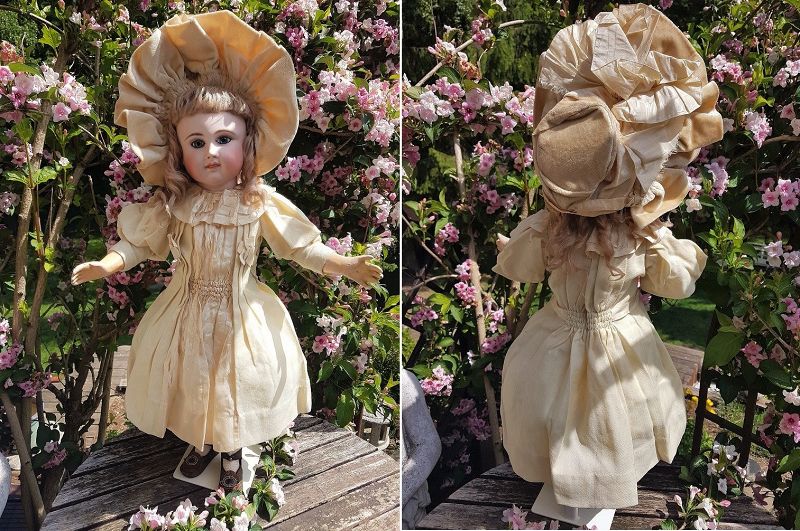 Gorgeous Rare French Schmitt et Fils Bebe in Original Clothing