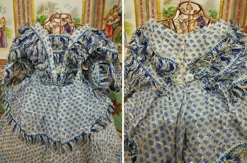 ~~~ Superb French Silk Enfantine Poupee Gown for Huret , Rohmer ~~~