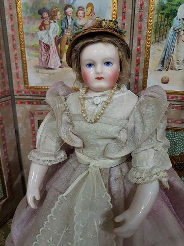 Very Fine French Porcelain Poupee by M.L. Rohmer / 1858