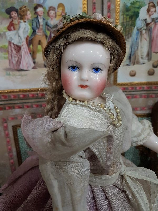 Very Fine French Porcelain Poupee by M.L. Rohmer / 1858