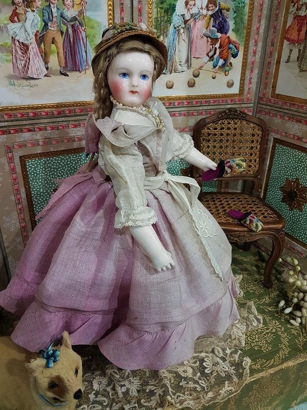 Very Fine French Porcelain Poupee by M.L. Rohmer / 1858