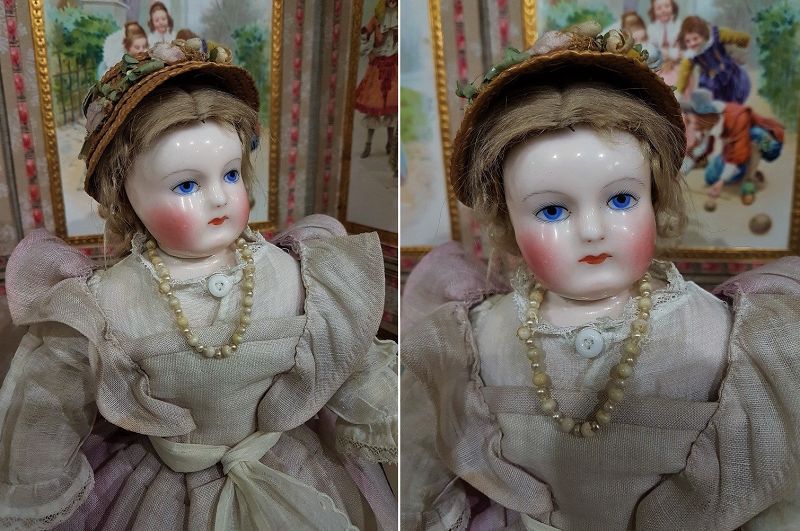 Very Fine French Porcelain Poupee by M.L. Rohmer / 1858