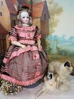 Early French Poupee by Blampoix with Gorgeous Enfantine Costume