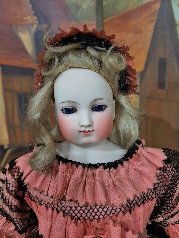 Early French Poupee by Blampoix with Gorgeous Enfantine Costume