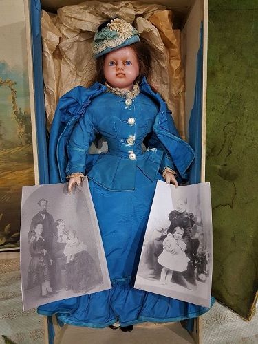 Rare Family Heirloom early English Wax Doll with History & Provenance