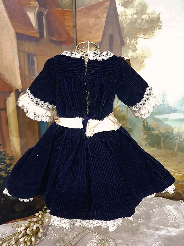 Lovely original Antiuqe Silk Dress for 15&quot; / 16&quot; Bebe