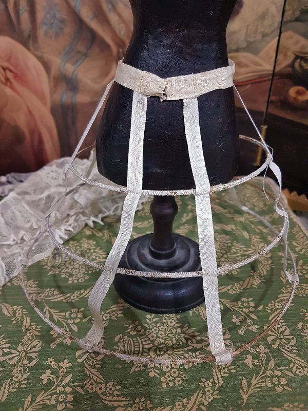 ~~~ Lovely French Poupee Hoop and Petticoat Set / 1875 ~~~