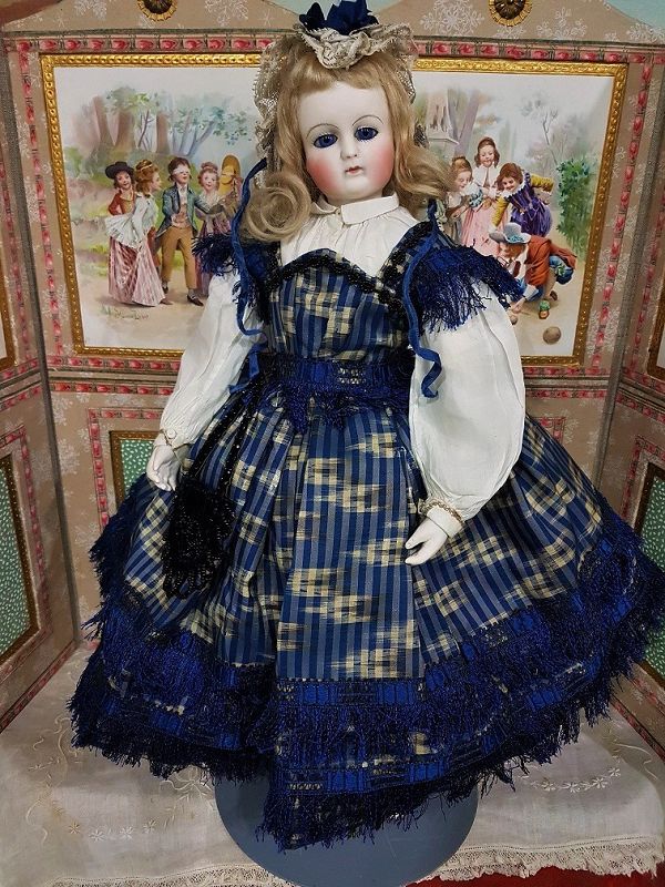 ~~~ Rare Early Poupee by Mademoiselle Rohmer in beautiful Costume ~~~