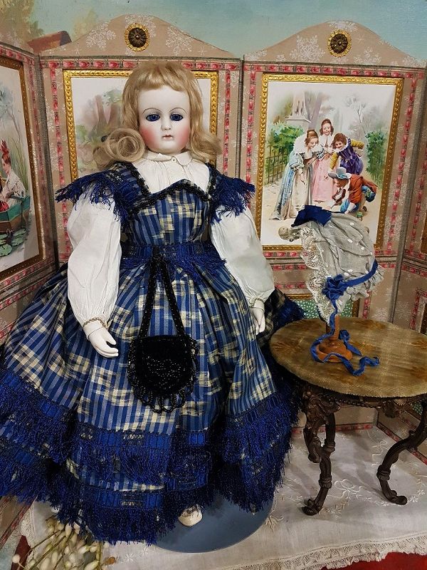 ~~~ Rare Early Poupee by Mademoiselle Rohmer in beautiful Costume ~~~