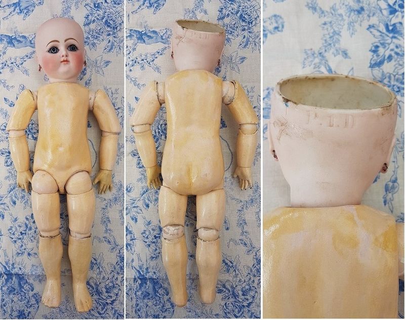 Rare French Bisque Bebe by Petit et Dumoutier in Beautiful Costume