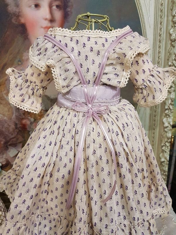 ~~~Lovely Purpel Patterned Sheer Cotton - Muslin Poupee Gown ~~~