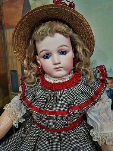 Beautiful French Portrait Bisque Bebe from Maison Jumeau / 1878