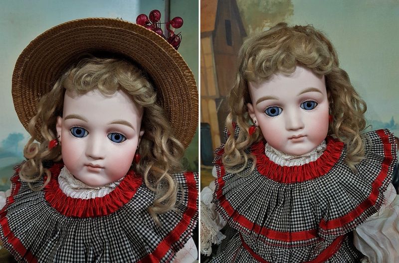 Beautiful French Portrait Bisque Bebe from Maison Jumeau / 1878