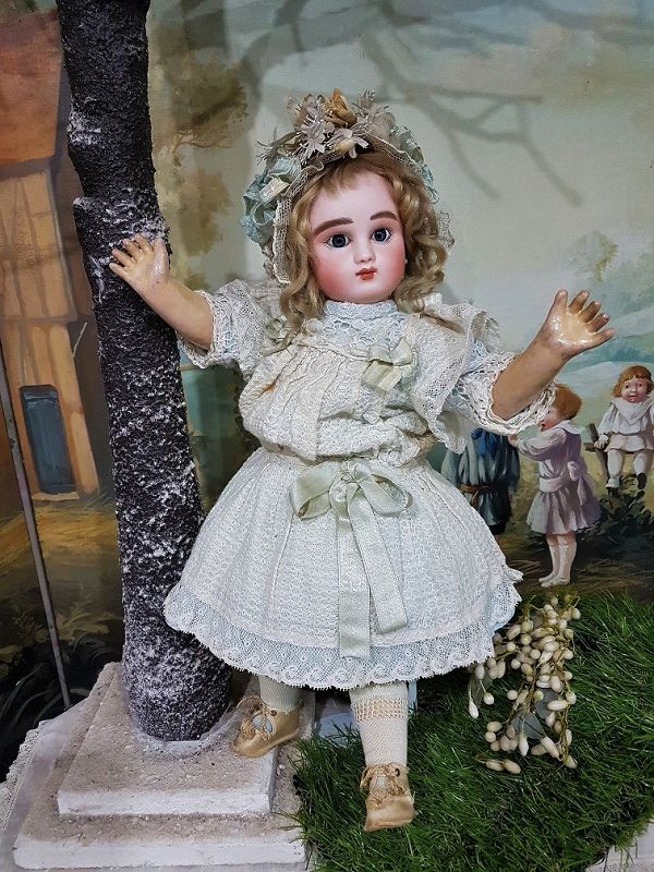 Cute French Bisque Bebe Steiner Figure C with Lever Eyes