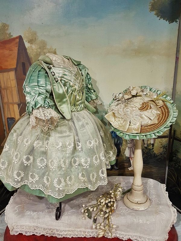 ~~~ Luxury French Bebe Costume with Matching Bonnet ~~~