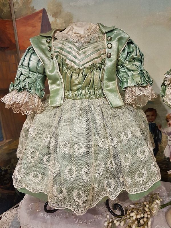 ~~~ Luxury French Bebe Costume with Matching Bonnet ~~~