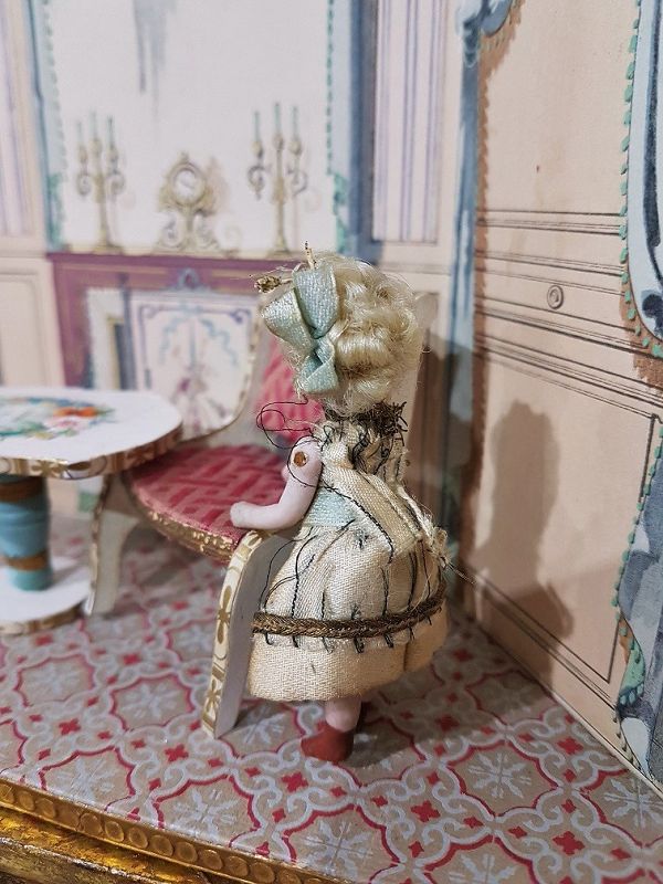 Lovely all Original French Tiny Mignonette in Original Costume