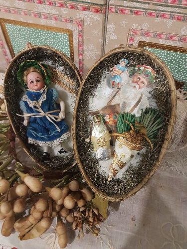 ~~Rare 19th. Century Christmas Presentation Egg with Mignonette ~~