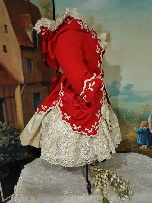 ~~~ Elegant French two piece Bebe silk Costume with Hoody Jacket ~~~