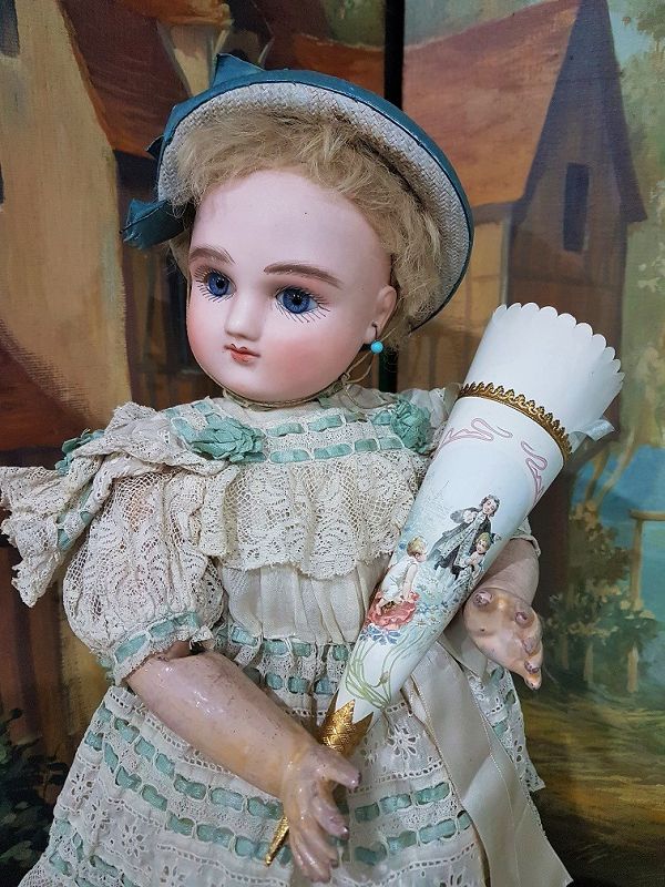 Rare Series A original Premier French Bisque Bebe by Jules Steiner