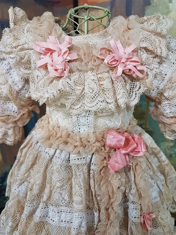 ~~~ Beautiful French Bebe Costume with Bonnet ~~~