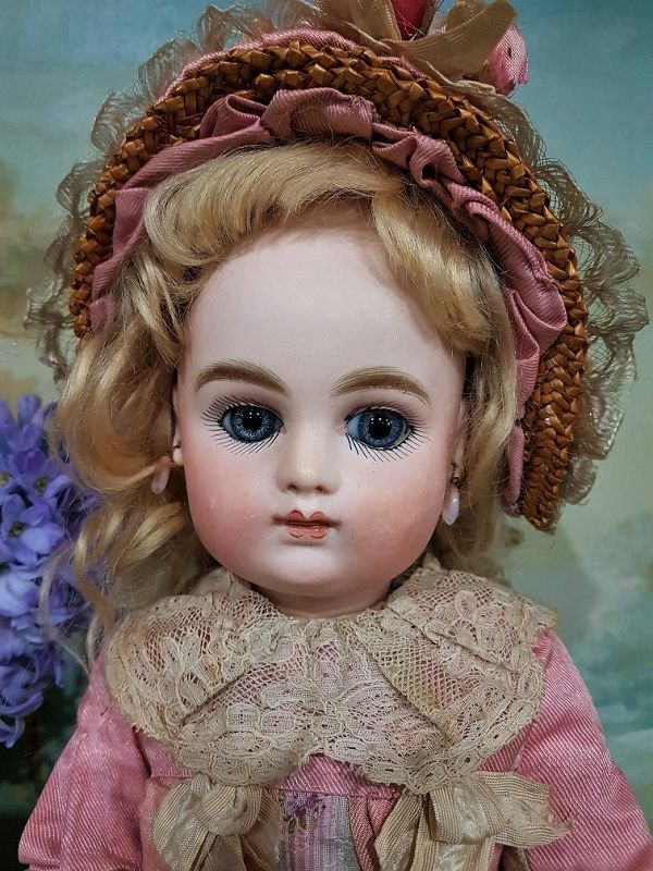Rare French Bisque Bebe by Henri Delcroix with Bisque Hands
