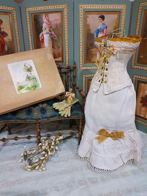 ~~~Original Antique French Poupee Lingerie Ensemble ~~~