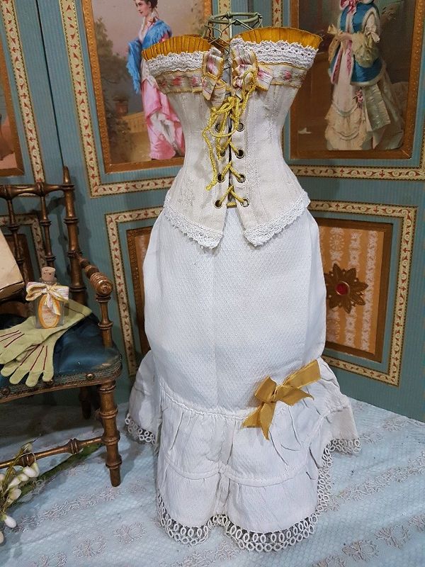 ~~~Original Antique French Poupee Lingerie Ensemble ~~~