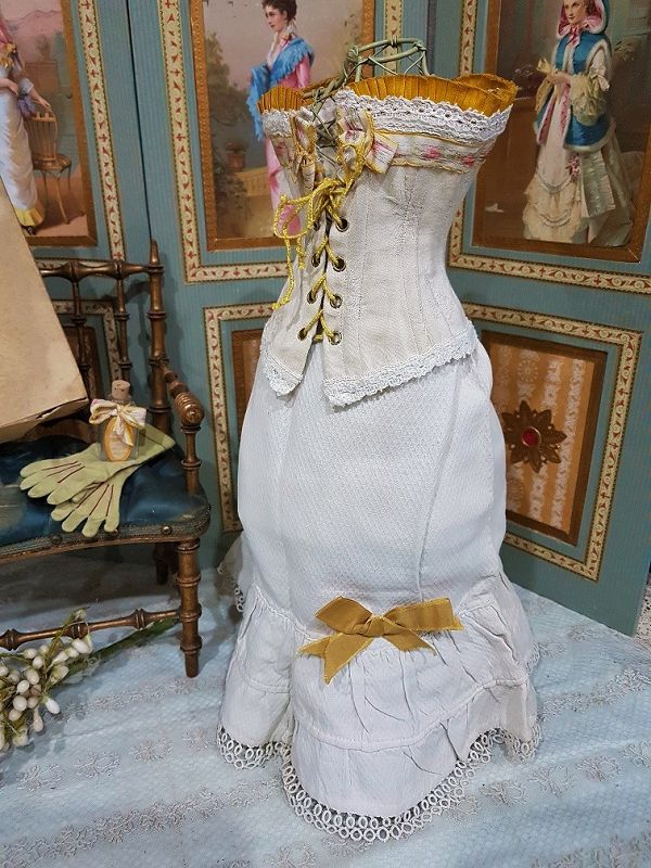 ~~~Original Antique French Poupee Lingerie Ensemble ~~~