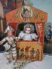~~~ Lovely Antique Doll Size small French Puppet Theater ~~~