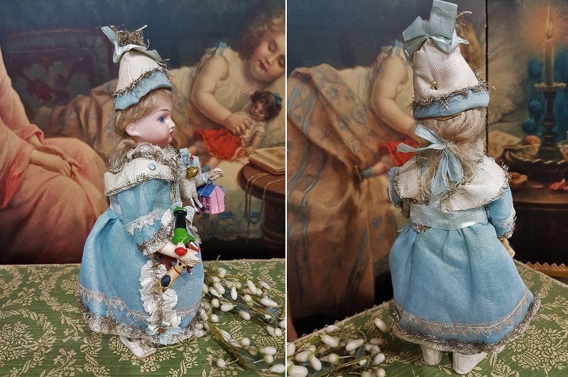 ~~~ Extraordinary French Bisque Candy Container Doll in Box ~~~