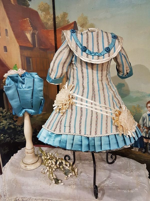 Outstanding Two Piece French Bebe Costume with Bonnet