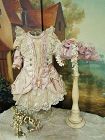 ~~~ Beautiful French Silk Spring Costume with Three Corner Bonnet ~~~