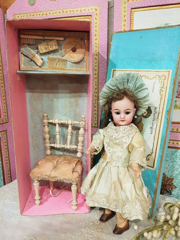 Stunning Factory Original small Bisque Bebe in her Presentation Box