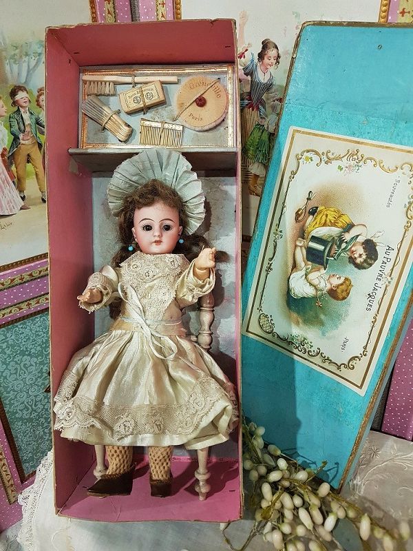 Stunning Factory Original small Bisque Bebe in her Presentation Box