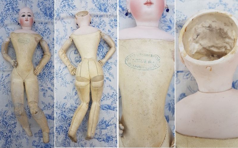 Rare French Poupee from &quot; Au Paradis des Enfant &quot; Paris Doll Shop