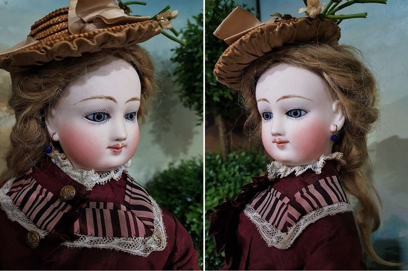 Rare French Poupee from &quot; Au Paradis des Enfant &quot; Paris Doll Shop