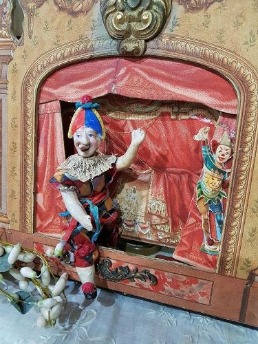 Rare all original Bisque Head Clown Mignonette in original Clothing