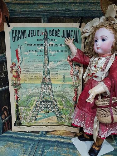 Very rare autentic Maison Jumeau Game for the 1889 Exposition