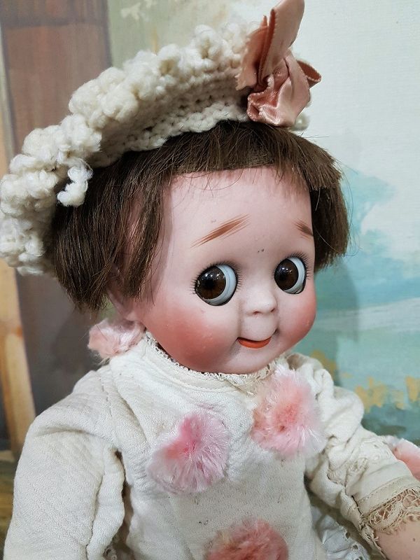 Rare cute Darling larger Size bisque Googly by Kestner