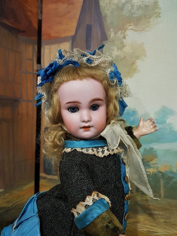 Lovely small French Bisque Character Girl by SFBJ