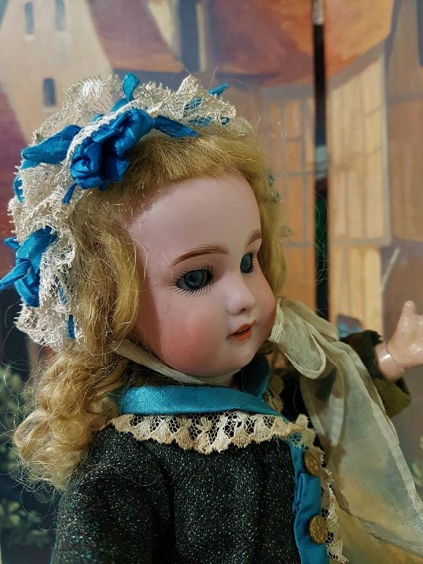 Lovely small French Bisque Character Girl by SFBJ